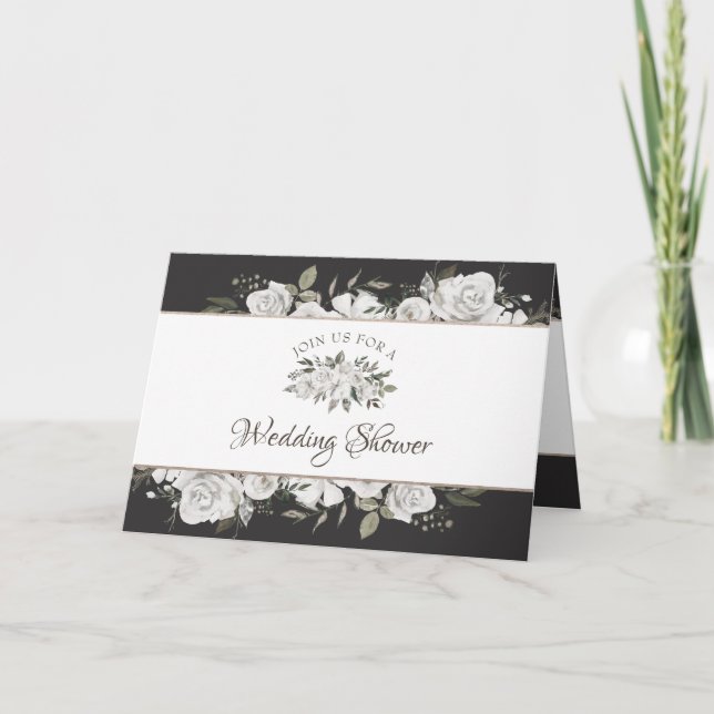 Vintage Cherish Floral Couple's Wedding Shower Invitation (Front)