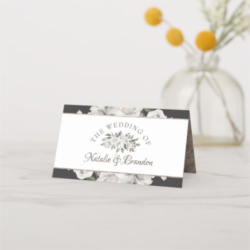 Vintage Cherish Floral Reserved Seating Wedding Place Card