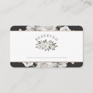 Vintage Cherish Floral Reserved Seating Wedding Place Card