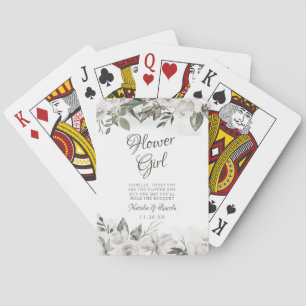 Vintage Cherish Flower Girl Quote Personalized Poker Cards