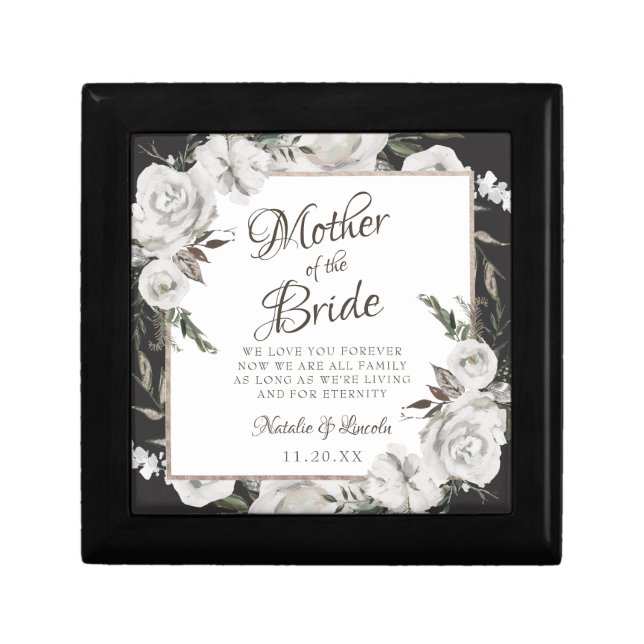 Vintage Cherish Mother of the Bride Personalized Gift Box (Front)