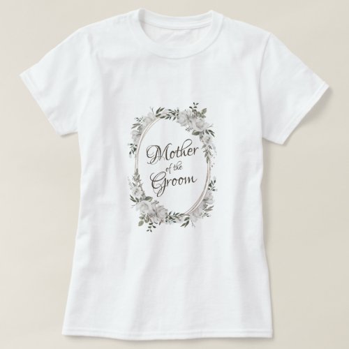 Vintage Cherish Rose Gold Oval Mother of the Groom T_Shirt