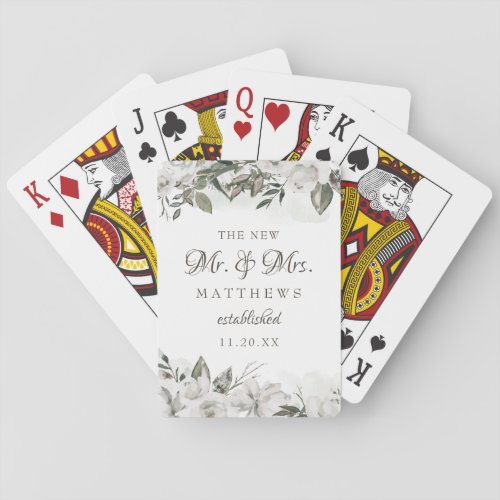 Vintage Cherish The New Mr and Mrs Newlyweds Poker Cards