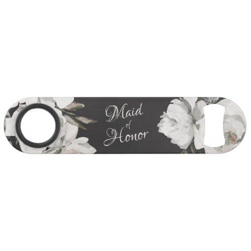 Vintage Cherish White Floral  Roses Maid of Honor Bar Key