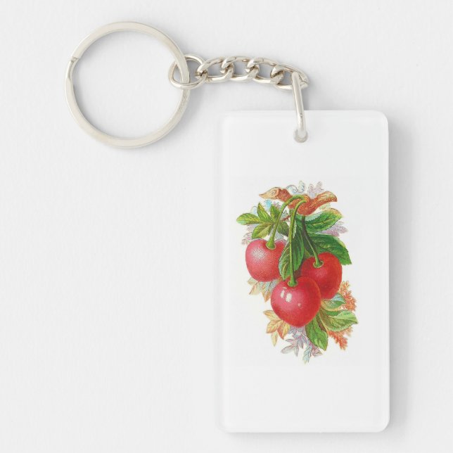 Vintage Cherries Keychain (Front)