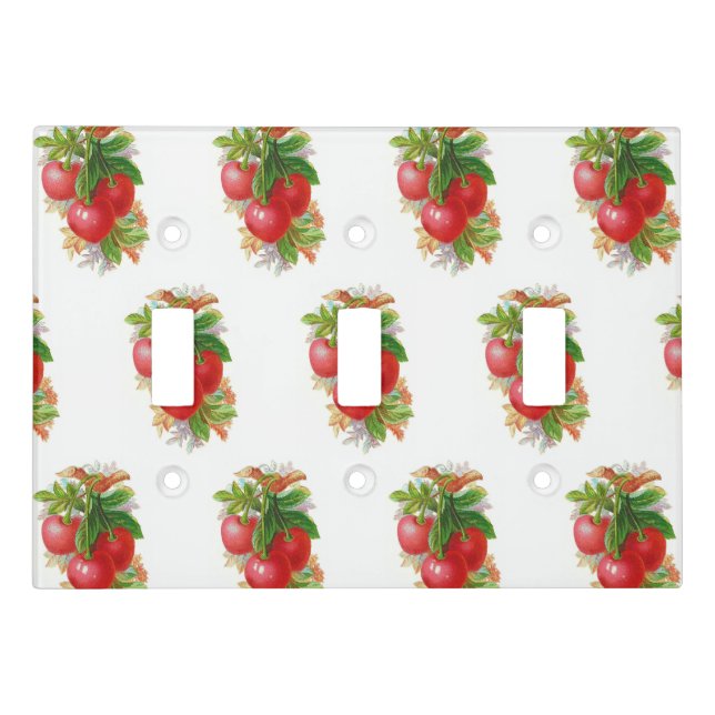Vintage Cherries Light Switch Cover (Front)