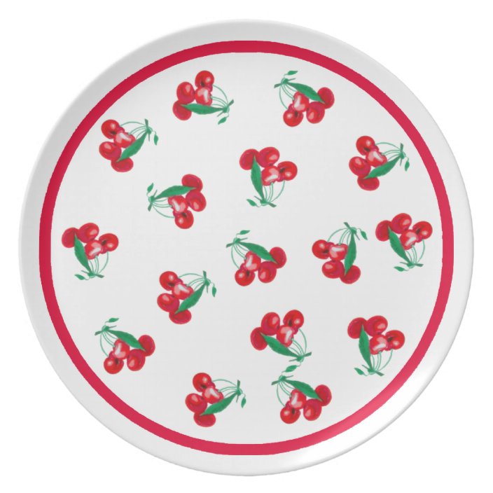 Vintage Cherries Plate | Zazzle.com