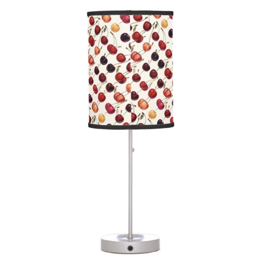 Vintage Cherries Table Lamp (Back)