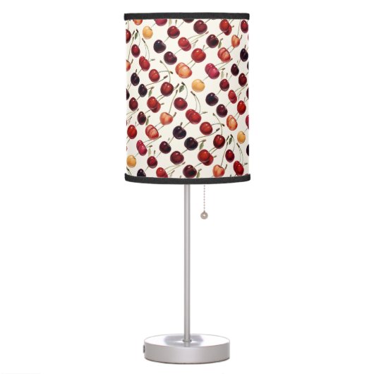 Vintage Cherries Table Lamp (Left)