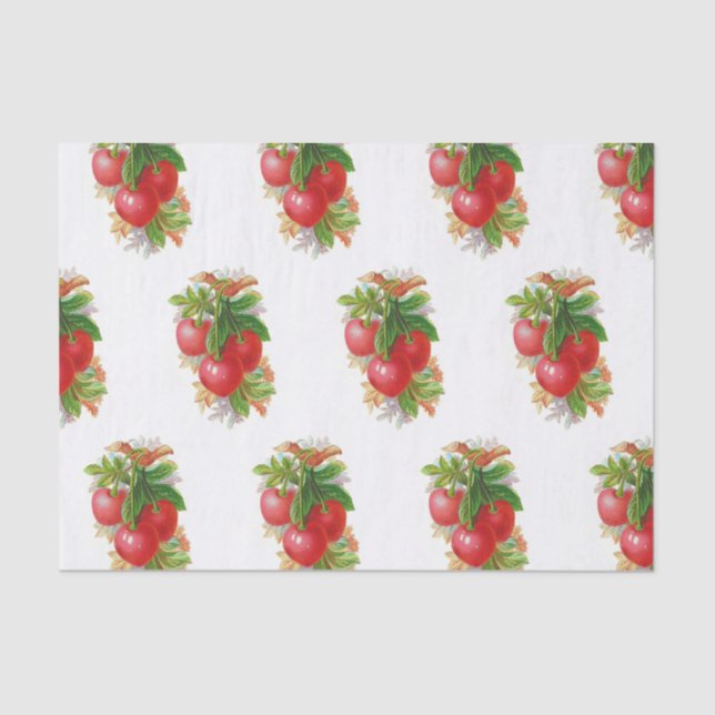Vintage Cherries Tissue Paper (Front)