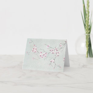 Vintage Cherry Blossom Card