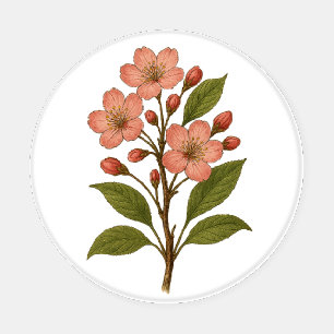 Vintage Cherry Blossom Coaster Set