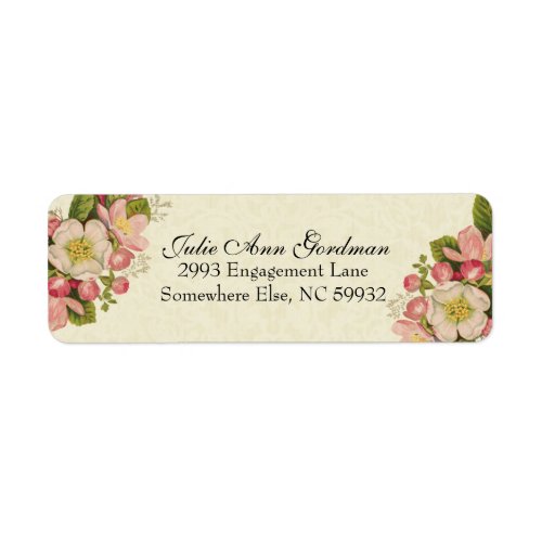 Vintage Cherry Blossom Elegant Lace Label