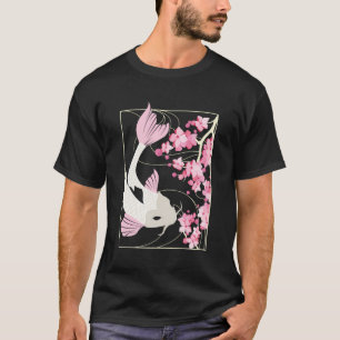 Vintage Cherry Blossom I Japanese Fish I Koi Carp T-Shirt