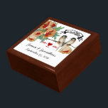Vintage Cherry Blossom Love Bird Peach Mint Keepsake Box<br><div class="desc">Vintage Cherry Blossom Love Bird Peach Mint</div>