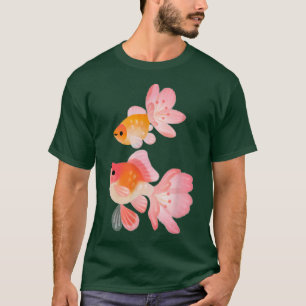 Vintage Cherry Blossom Sakura Japanese Goldfish  T-Shirt