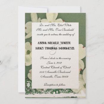 Vintage Cherry Blossom Wedding Invitation by RiverJude at Zazzle