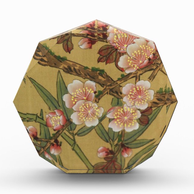 Vintage Cherry Blossoms Asian Japanese Flowers Award (Front)