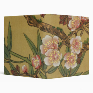 Vintage Cherry Blossoms Asian Japanese Flowers Binder