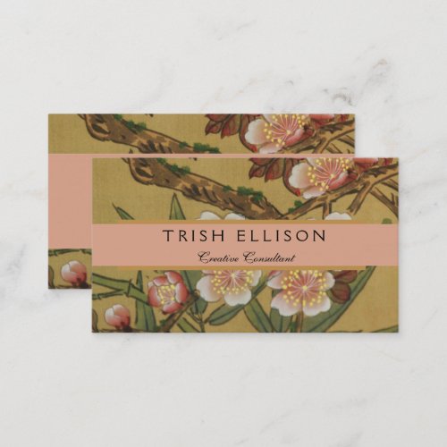 Vintage Cherry Blossoms Asian Japanese Flowers Business Card