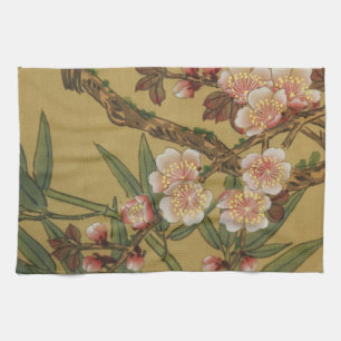 Vintage Cherry Blossoms Asian Japanese Flowers Towel