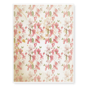Vintage Cherry Blossoms Temporary Tattoos
