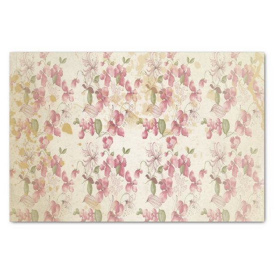 Vintage Cherry Blossoms Tissue Paper
