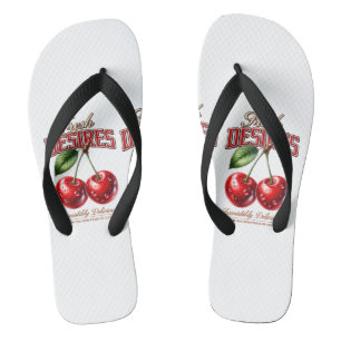 Vintage Cherry Coffee Mug   Retro Fruit Cup Flip Flops