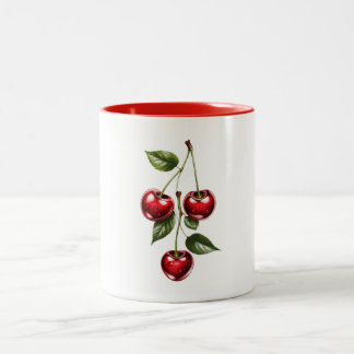 Vintage Cherry Illustration Coffee Mug