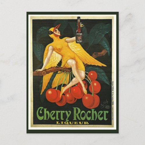 Vintage Cherry Rocher Advertisement Postcard