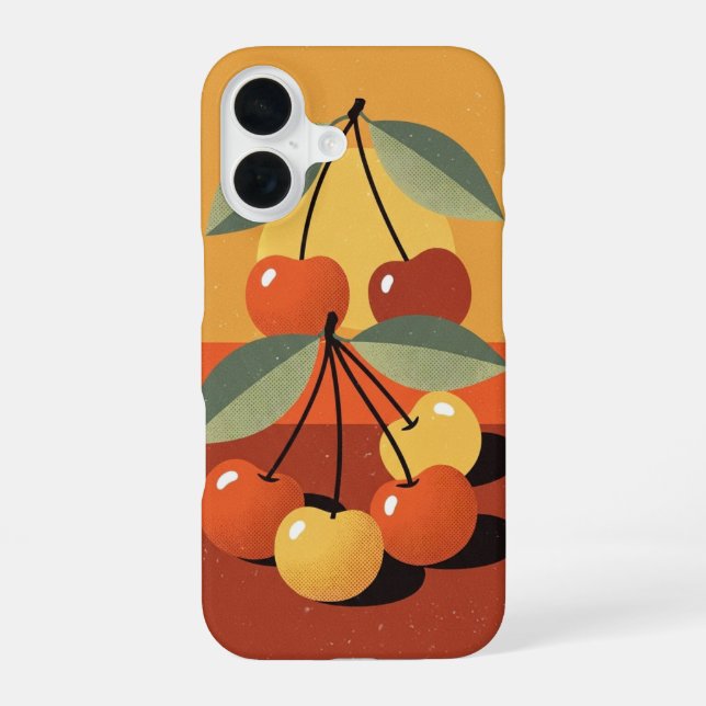Vintage Cherry Still Life iPhone Case (Back)