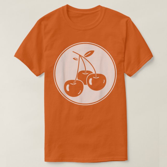 Vintage Cherry Triple Cherries Fruit Lover T-Shirt (Design Front)