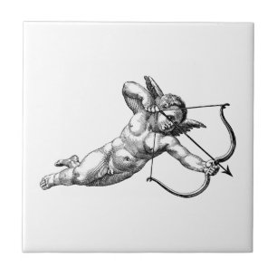 Vintage Cherub Angel Cupid Love Ceramic Tile