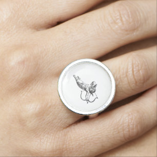 Vintage Cherub Angel Cupid Love Ring