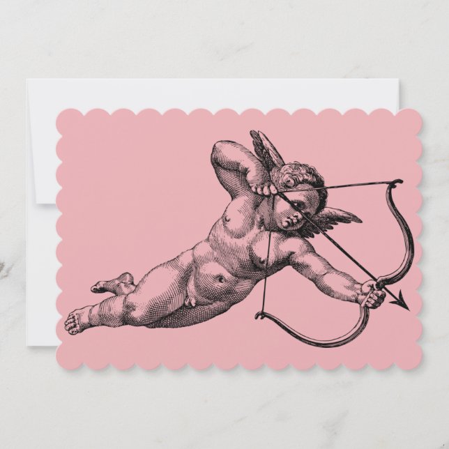 Vintage Cherub Cupid Love Invitation (Front)