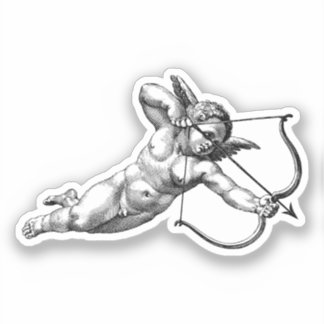 Vintage Cherub Cupid Love Sticker