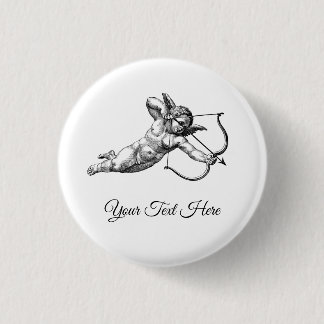 Vintage Cherub Cupid Love Sticker Label Button
