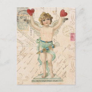Vintage cherub Valentine postcard