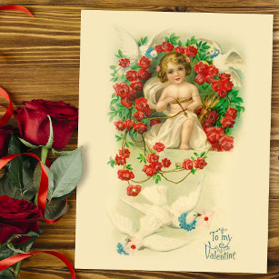 Vintage Cherub Valentine Postcard