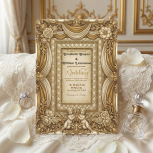 Vintage Cherub Victorian Fairytale Wedding Invitation
