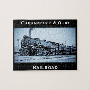 Vintage Chesapeake & Ohio Railroad Train Engine Jigsaw Puzzle