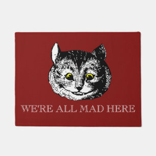 Vintage Cheshire Cat All Mad Here Doormat
