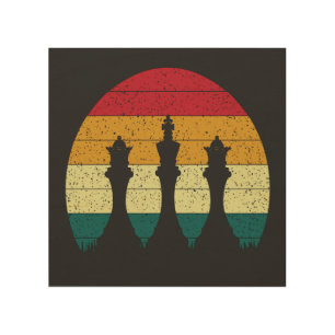 Vintage Chess Piece    Wood Wall Art