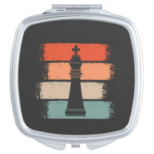 Vintage Chess Pieces Retro Compact Mirror