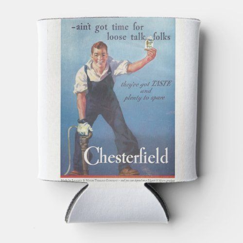 Vintage Chesterfield Cigarettes Advertisement Can Cooler