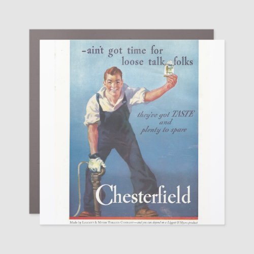 Vintage Chesterfield Cigarettes Advertisement Car Magnet