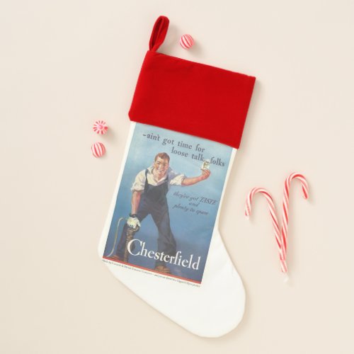 Vintage Chesterfield Cigarettes Advertisement Christmas Stocking