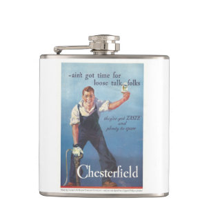 Vintage Chesterfield Cigarettes Advertisement Flask