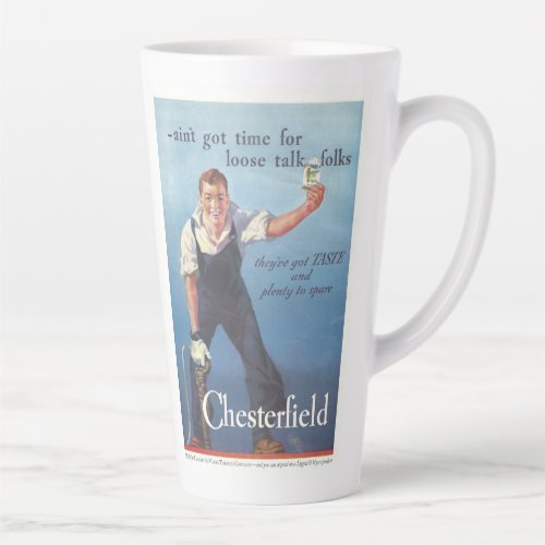 Vintage Chesterfield Cigarettes Advertisement Latte Mug