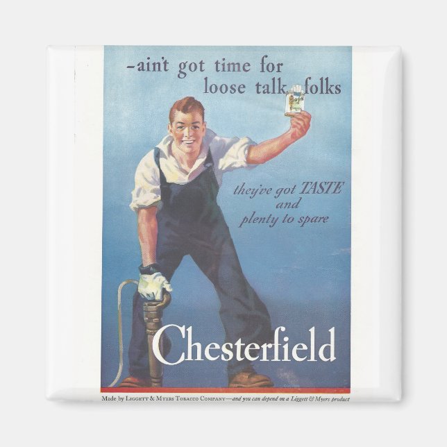 Vintage Chesterfield Cigarettes Advertisement Magnet (Front)